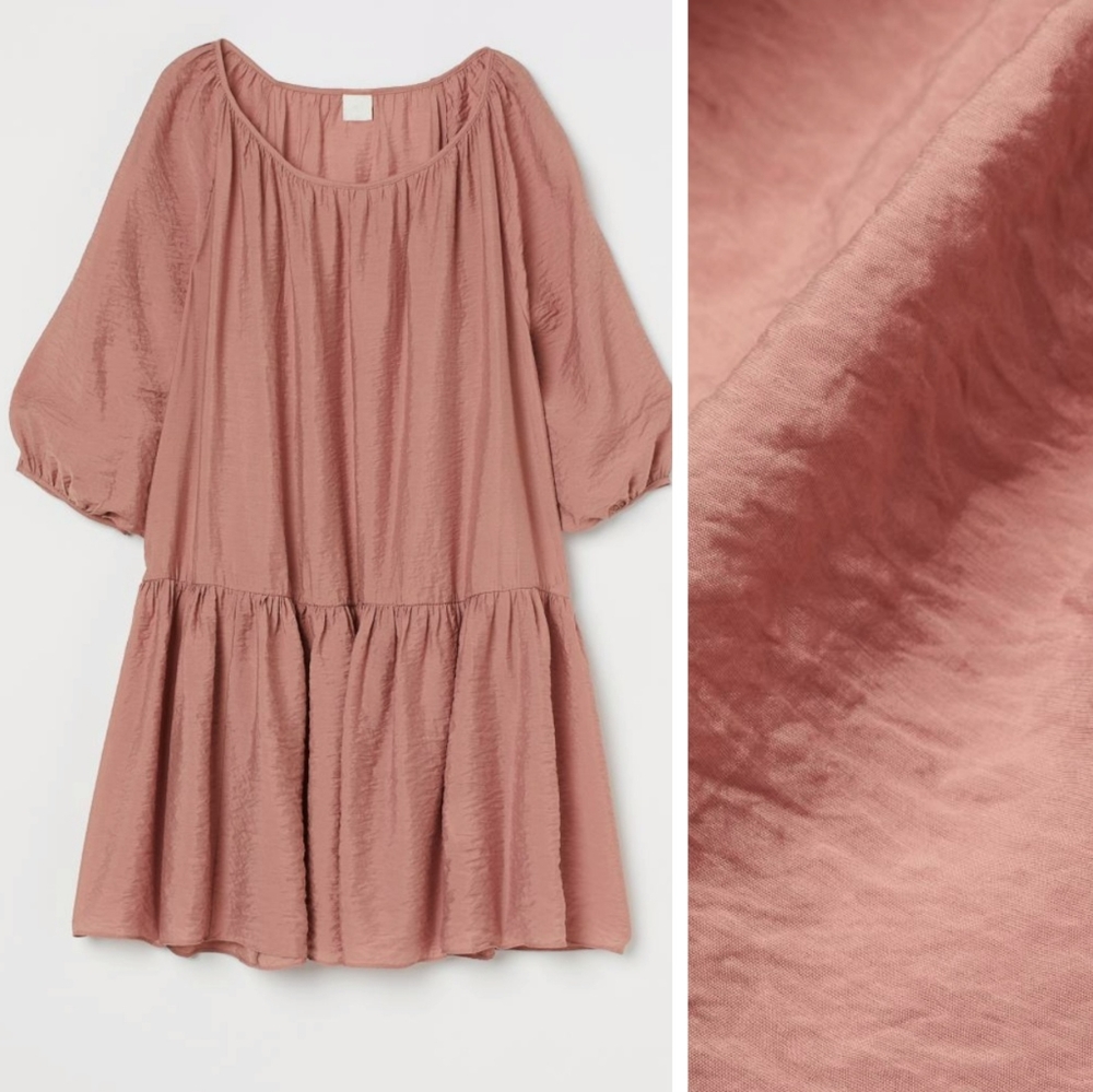 H&M Airy Dress in Dusty Rose